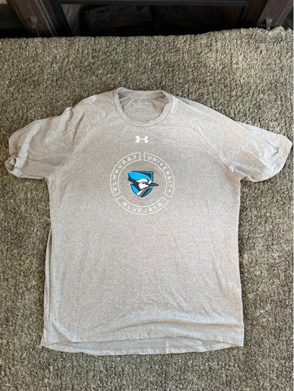 Under Armour Elmhurst University Bluejays Gray Tech Tee T-Shirt Large